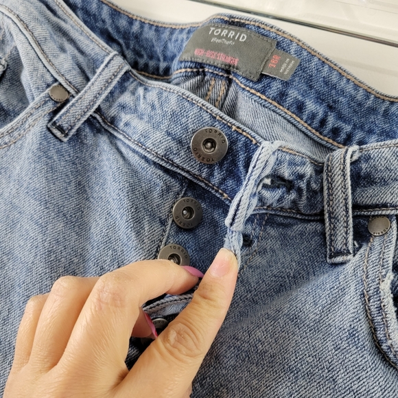 Torrid High-Rise Straight Slit Jeans - Picture 6 of 10